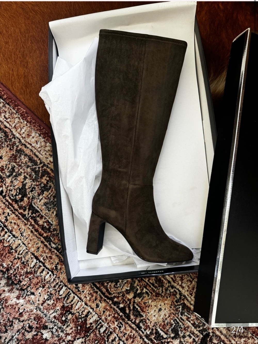 NIB Madden Girl Tall Knee High Suede Boots in Olive Fab Size 8.5 - Picture 2 of 6